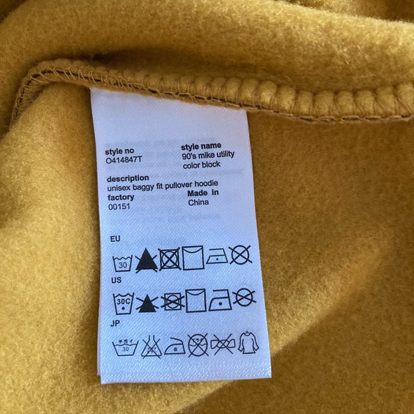 WeSC 90s mike’s utility color block nylon mix hoodie, unisex men’s L women’s XL - Picture 9 of 10